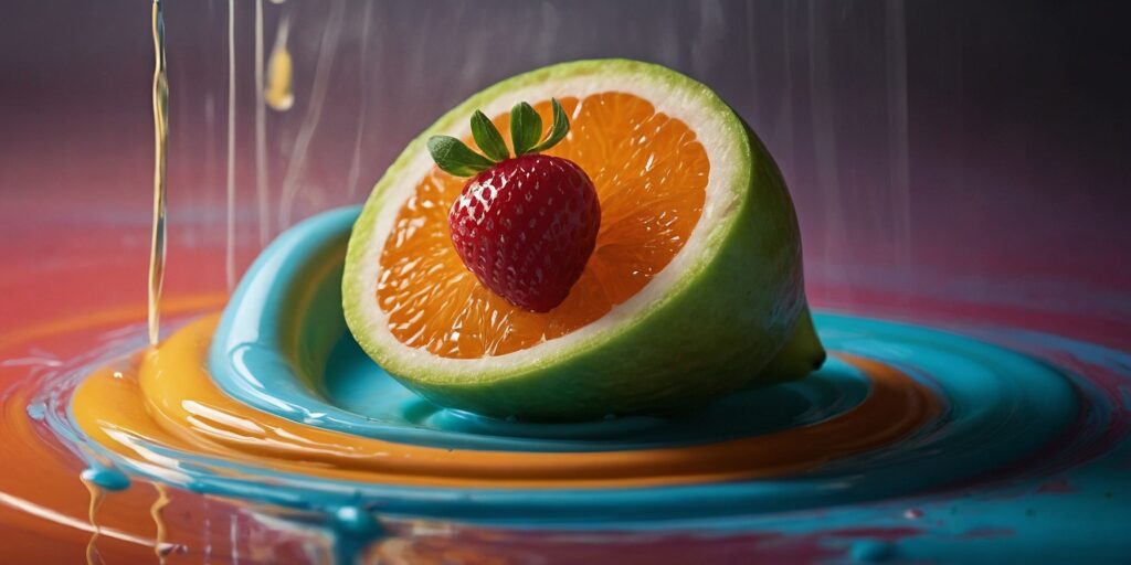 Une image illustrant la variété de saveurs disponibles pour le R&M Tornado 7000, avec des noms de saveurs spécifiques. L'image peut être une photo d'un présentoir de saveurs ou une illustration graphique.